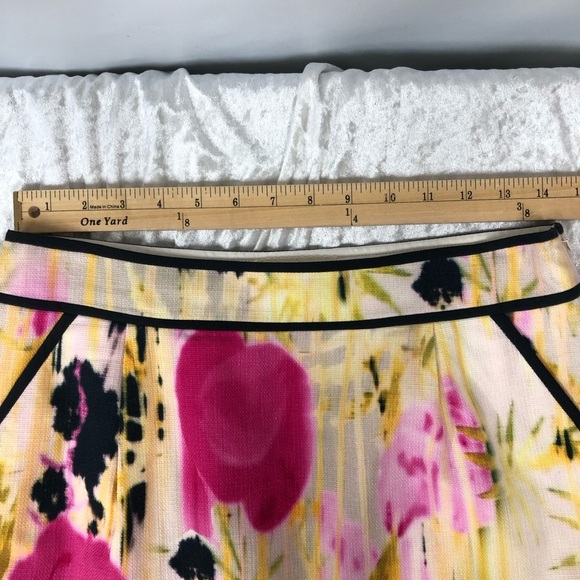 Anthropologie Tabitha abstract watercolor skirt women’s size 6 w/pockets - Picture 6 of 8